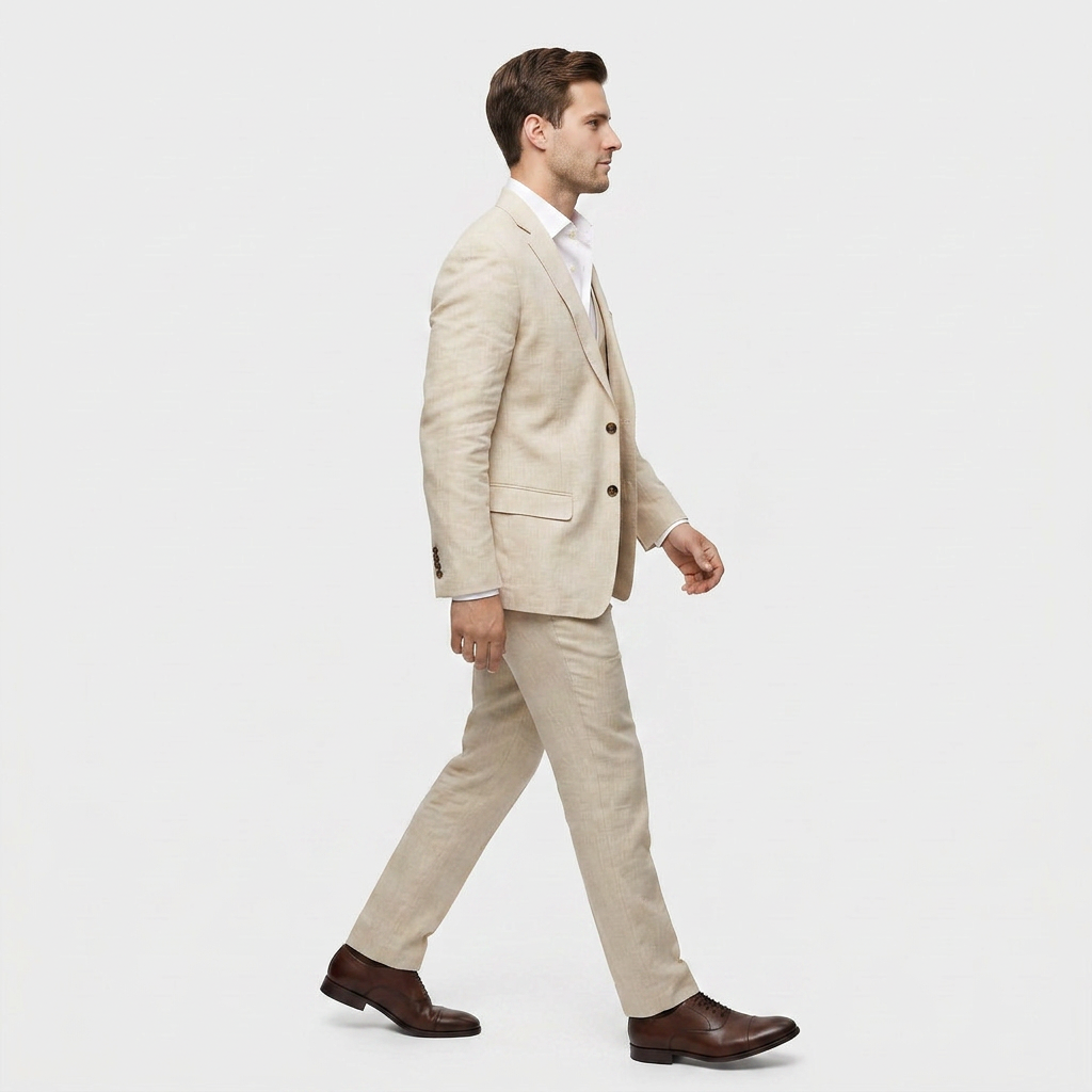 Tailleur Femme Trois Pièces Blazer Croisé, Gilet et Pantalon
