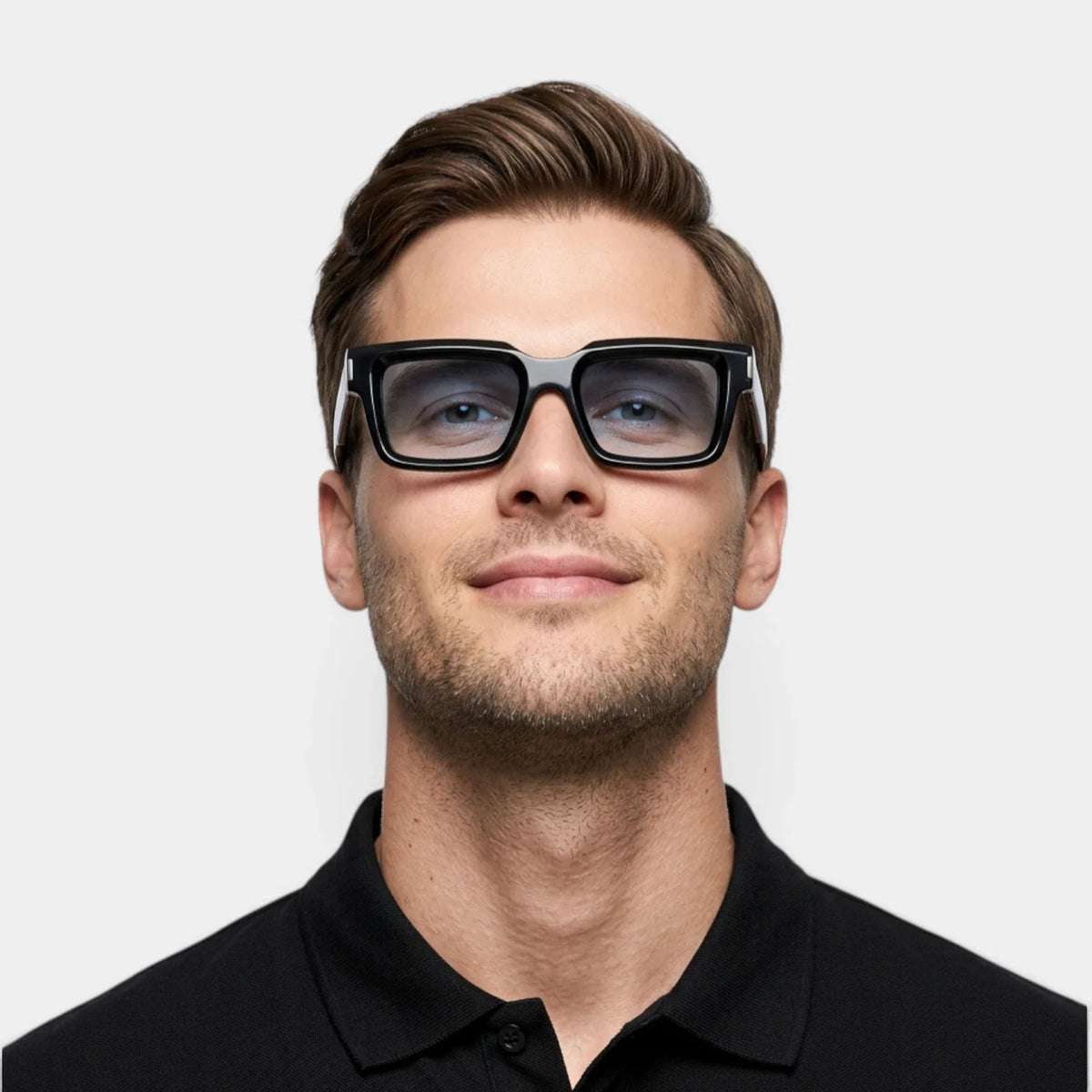 Lunettes Carrées Homme Verres Dégradés Coupe Moderne