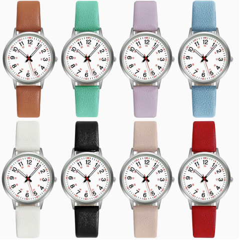 Clinical Nurse Watch – Water-Resistant with a Second Hand and Silicone Strap for Healthcare Professionals