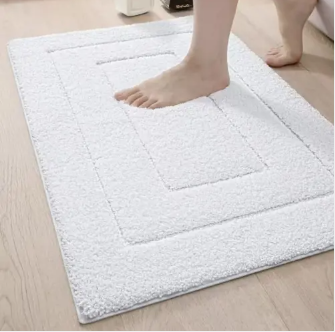 Tapis de Bain Microfibre Antidérapant - Absorbant et Lavable en Machine