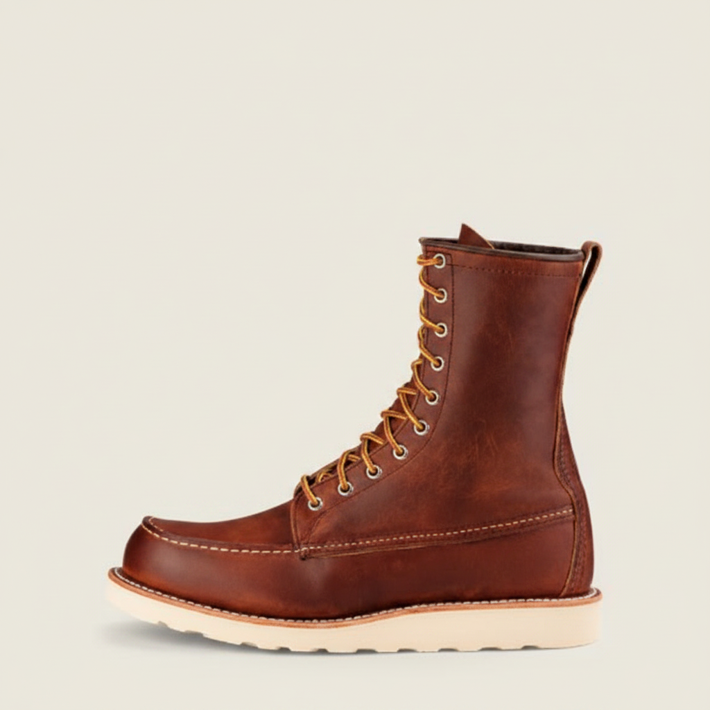 Bottes Homme Bout Uni Semelle Compensée Coloris Tabac