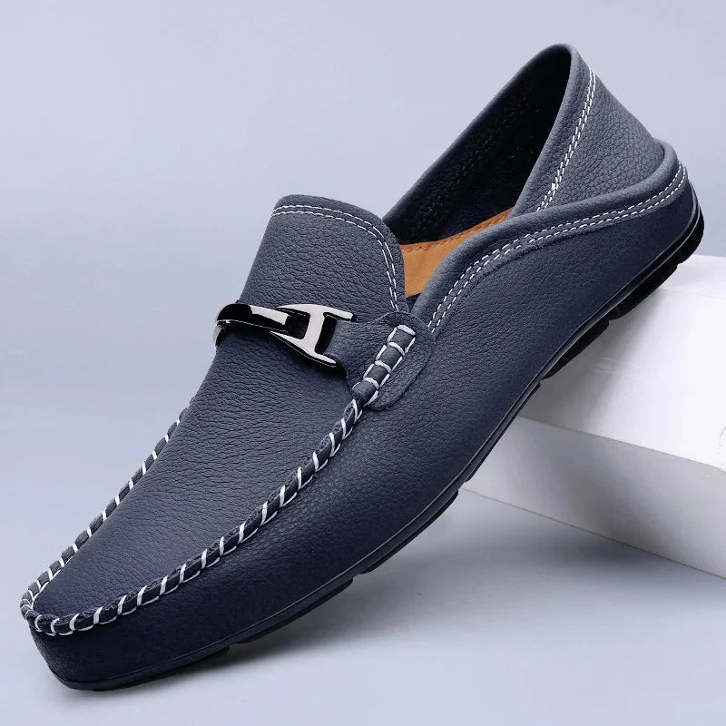 Men's Leather Slip-On Loafers — product view