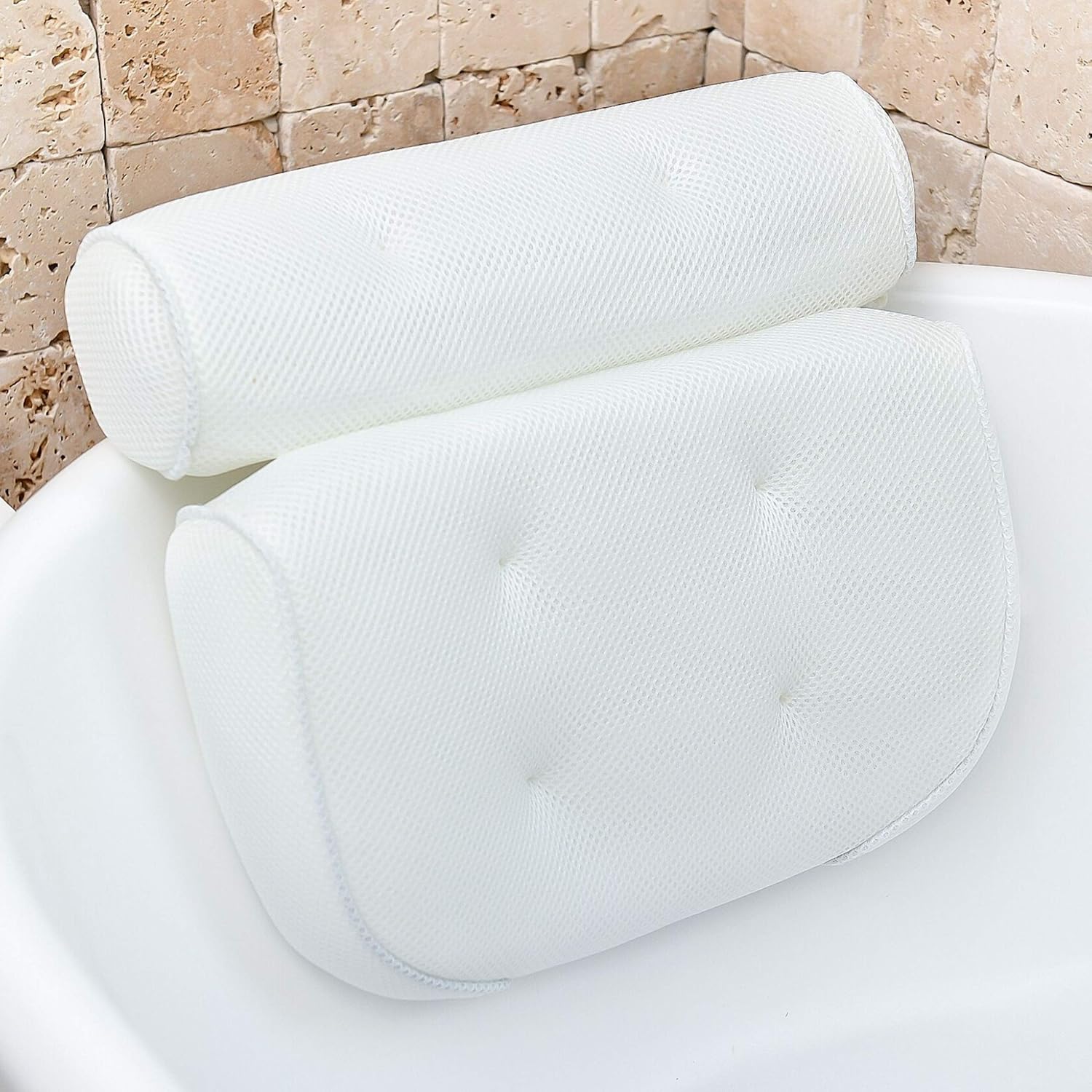 Coussin de Bain Ergonomique – Double Rembourrage, Antidérapant pour un Bain Agréable dans la Baignoire