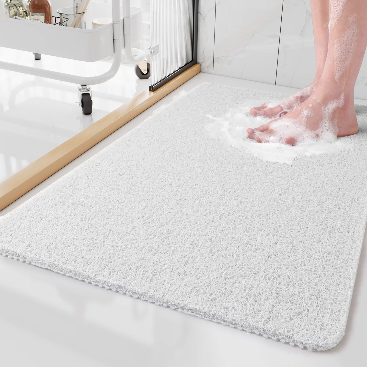 Tapis de douche antidérapant – Hygiénique, Sèche rapidement et Confortable pour Salle de Bain ou Cabine de Douche