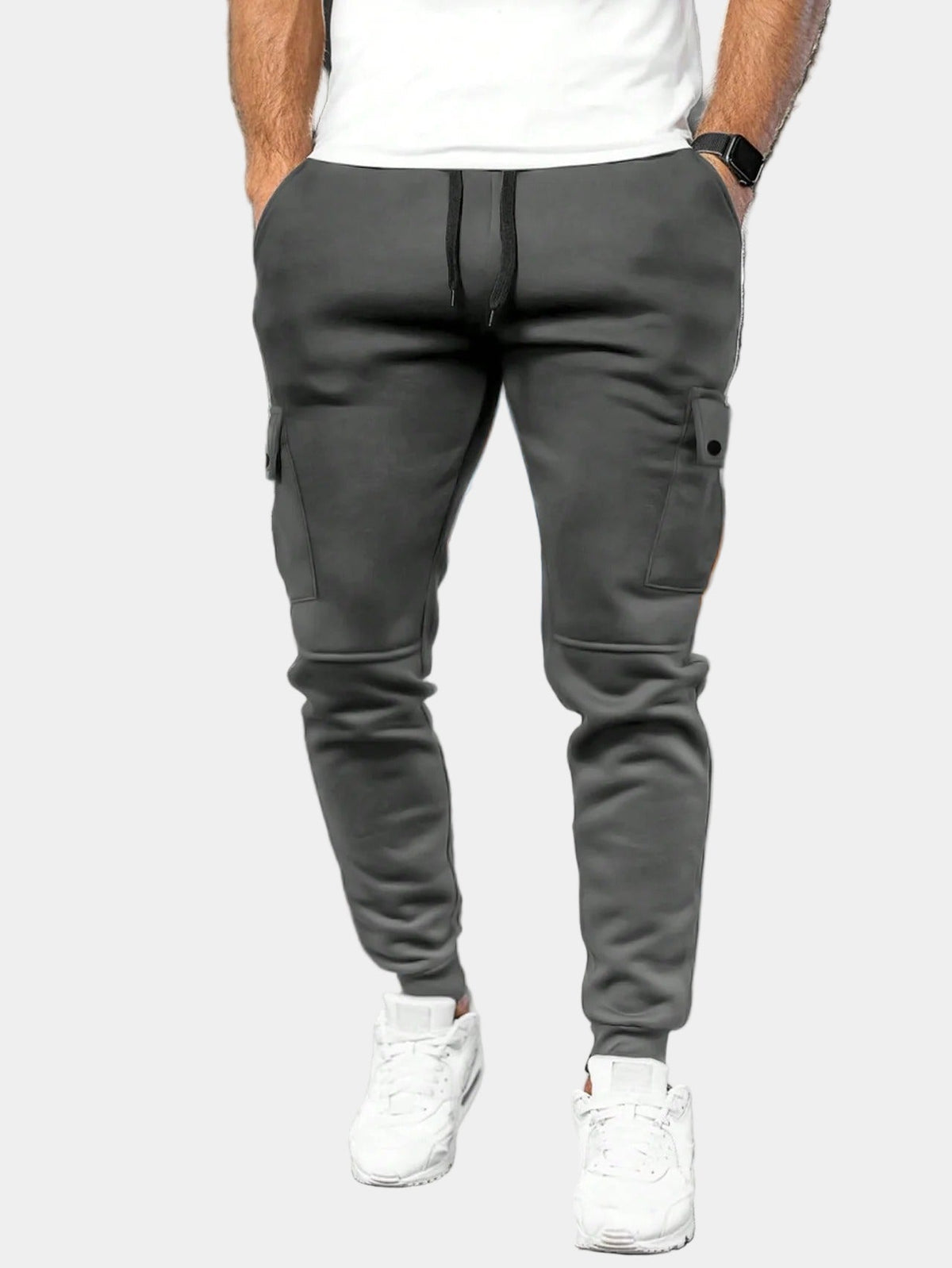 Pantalon de Jogging Homme à Poches Cargo et Cordon de Serrage