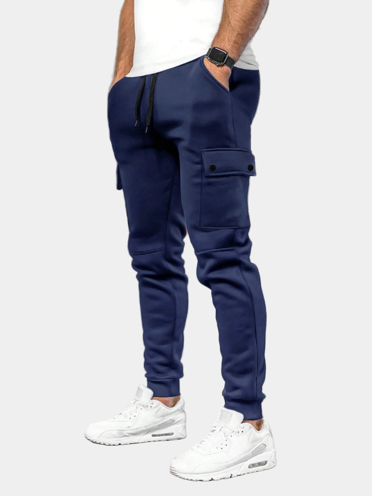 Pantalon de Jogging Homme à Poches Cargo et Cordon de Serrage