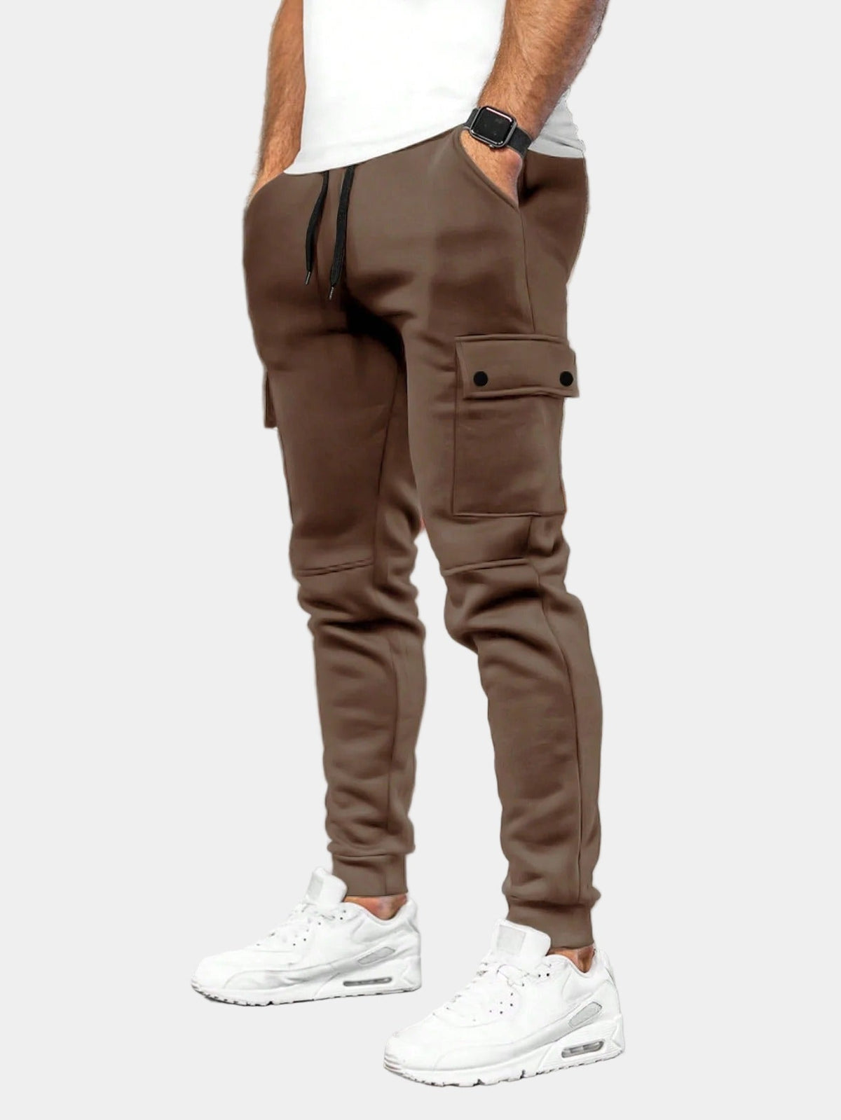Pantalon de Jogging Homme à Poches Cargo et Cordon de Serrage