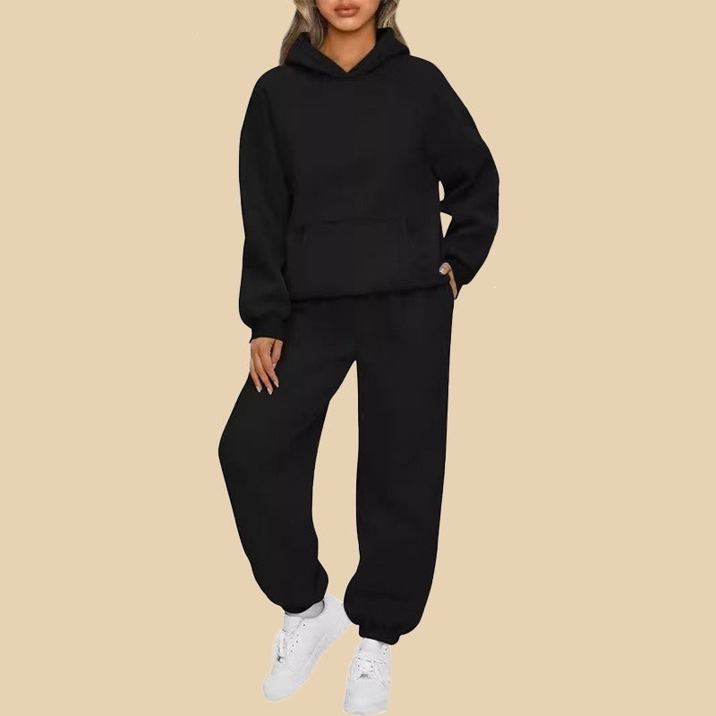 Komplet dresowy damski - bluza oversize i dopasowane spodnie – widok produktu 1 | Ionotix