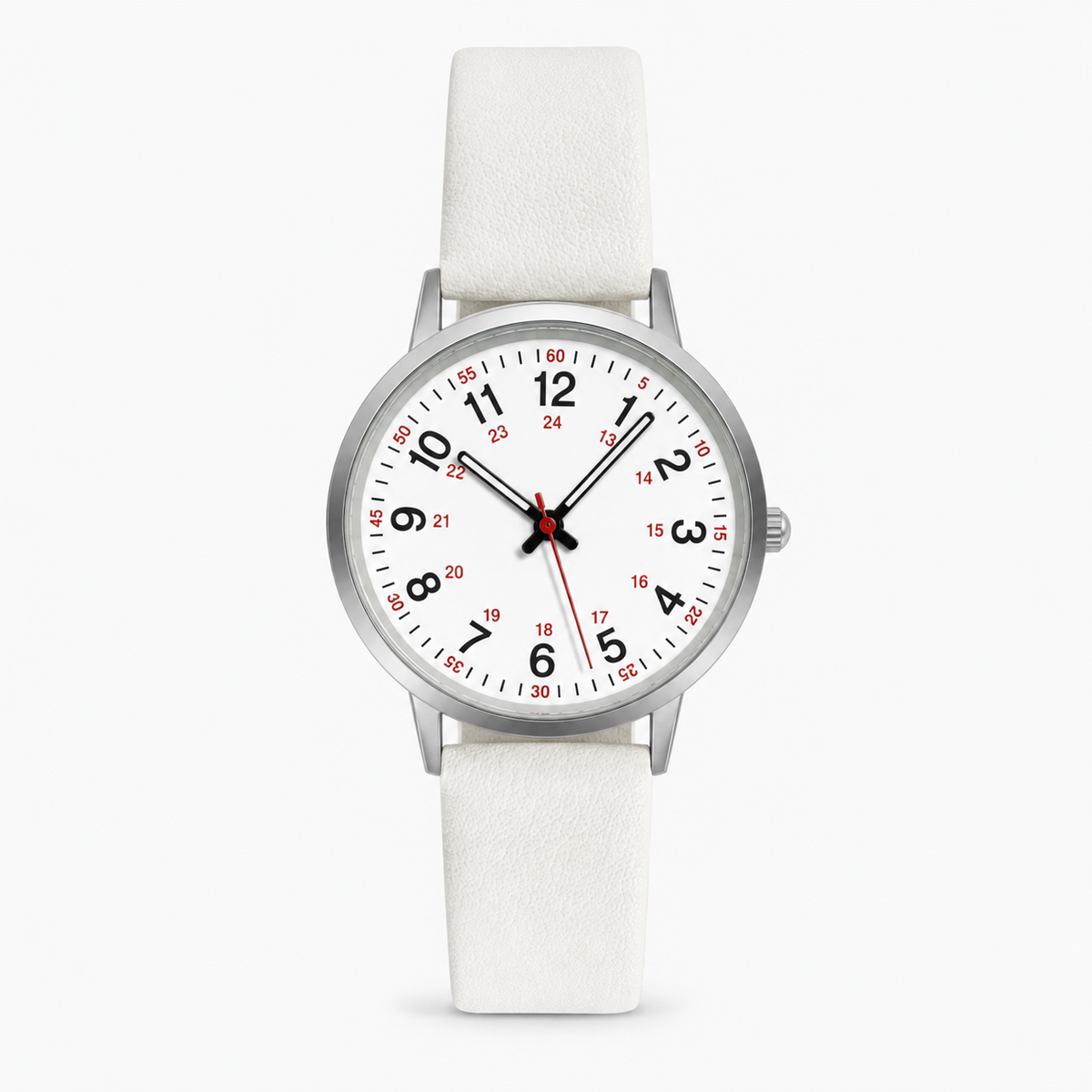 Clinical Nurse Watch – Water-Resistant with a Second Hand and Silicone Strap for Healthcare Professionals