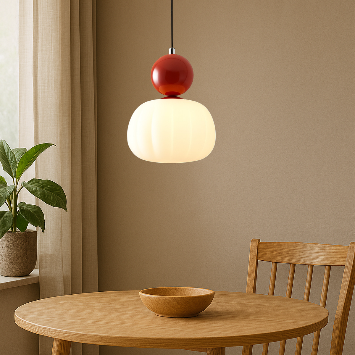 Suspension Art Déco Lampe de Plafond Globe Coloré
