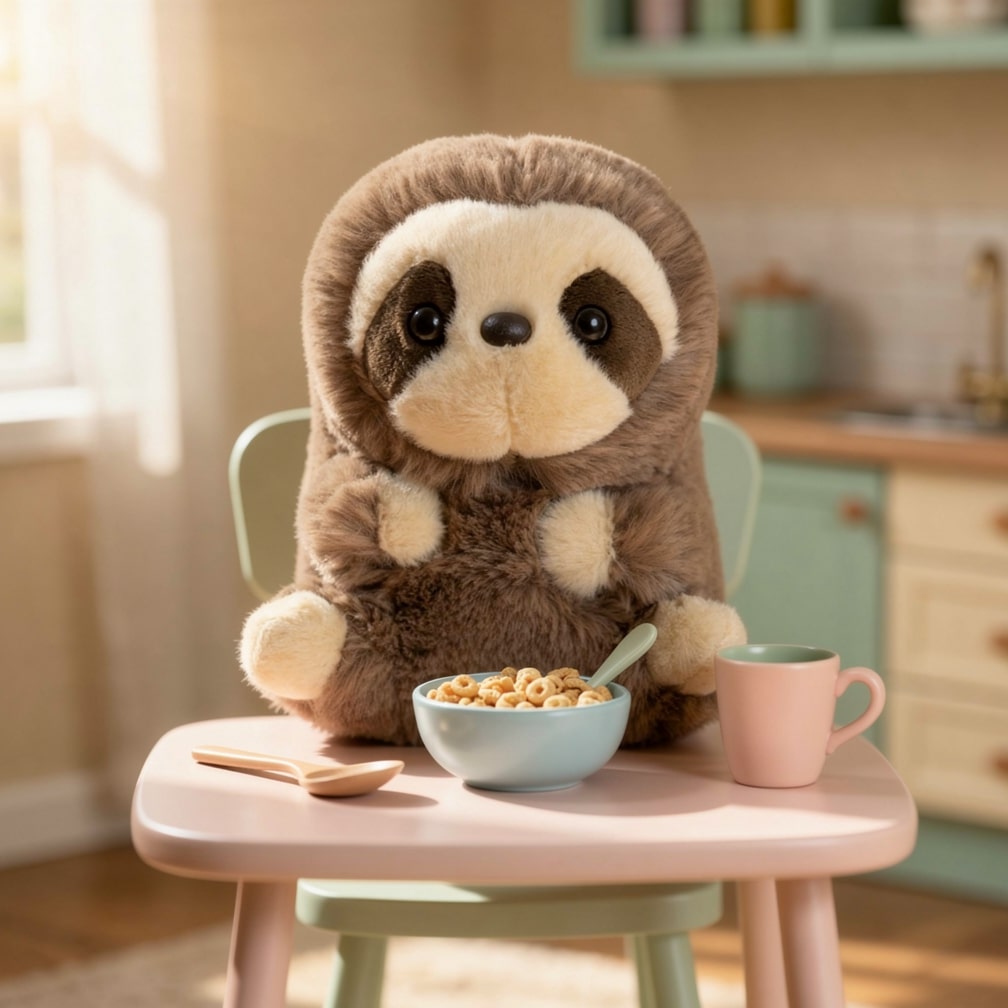 Knuffel – Zachte luiaard van 14 cm voor baby’s en kinderen, ideaal als speelgoed of als decoratie voor de kinderkamer