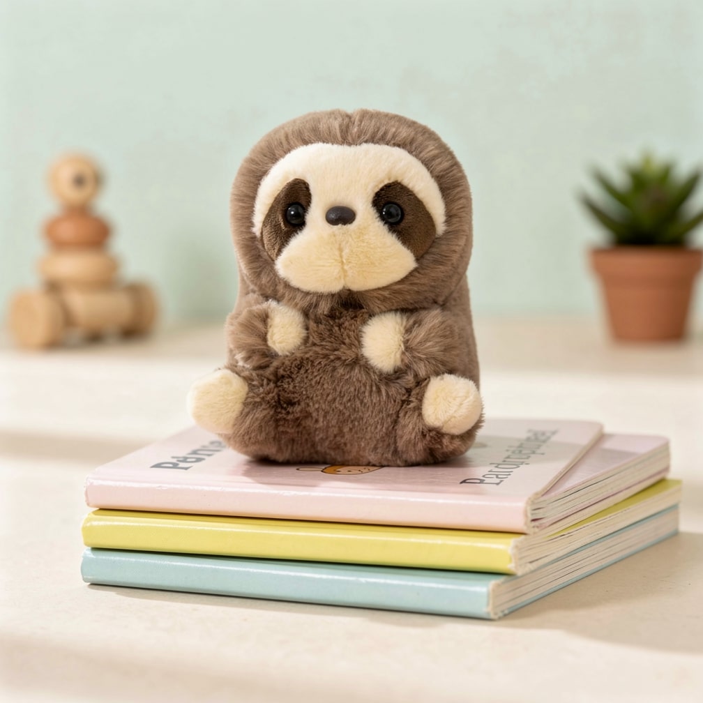 Knuffel – Zachte luiaard van 14 cm voor baby’s en kinderen, ideaal als speelgoed of als decoratie voor de kinderkamer