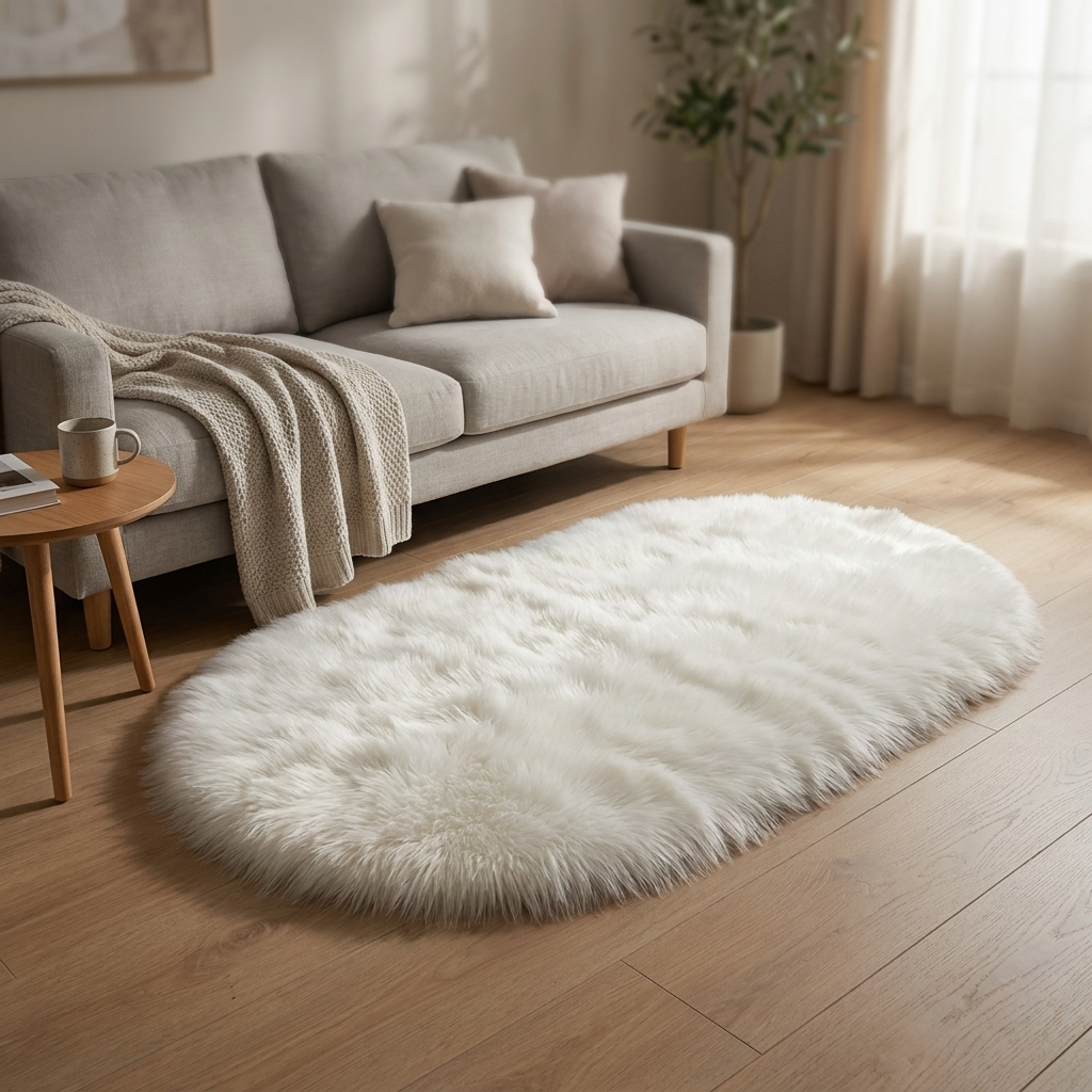 Tapis Ovale Moelleux Grand Format pour Chambre et Salon