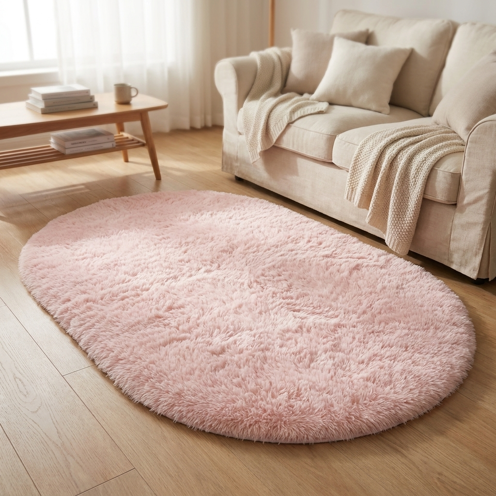 Tapis Ovale Moelleux Grand Format pour Chambre et Salon
