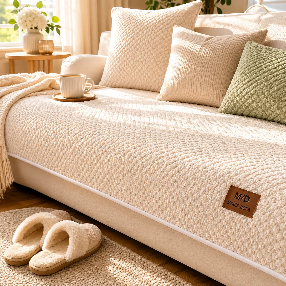 Housse de Canapé Antidérapante pour Animaux - Protection Peluche Douce