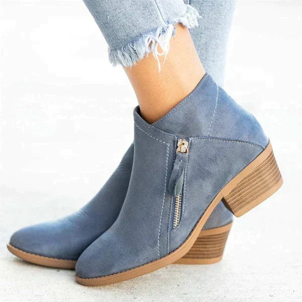 Bottines Orthopédiques Femme en Cuir Noir - Confort au Quotidien