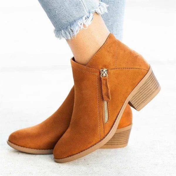Bottines Orthopédiques Femme en Cuir Noir - Confort au Quotidien