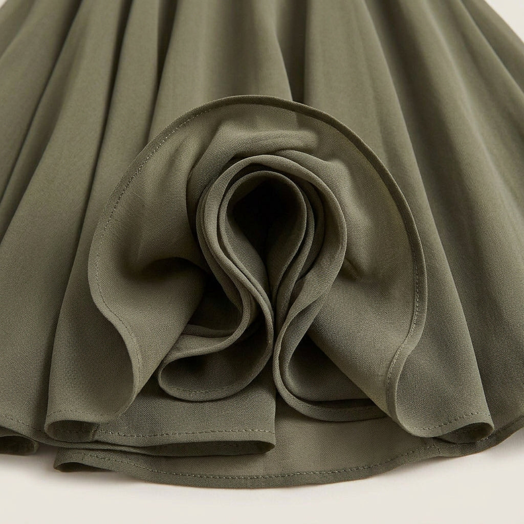 Robe Midi Asymétrique Un Seul Épaule Effet Gaze