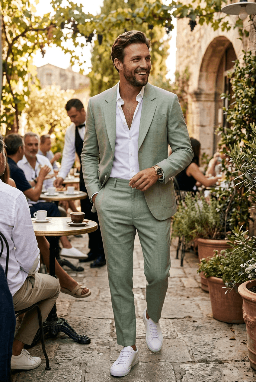Costume Homme Deux Pièces Coupe Cintrée à Revers Cranté, Tenue Bureau et Cérémonie
