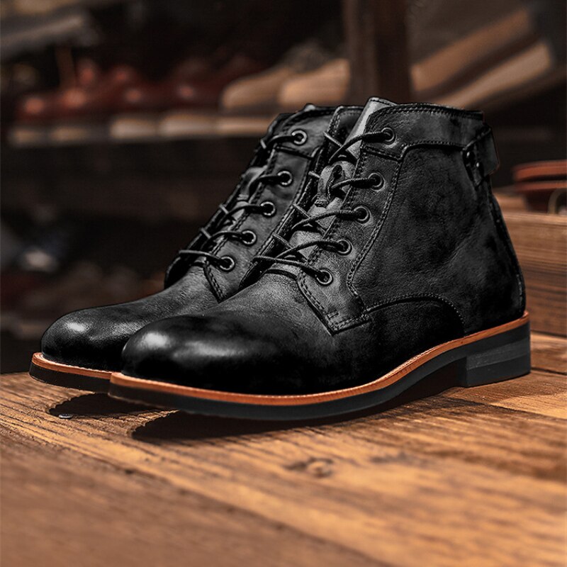 Bottines Homme Orthopédiques Confort - Semelle Mousse Amortissante