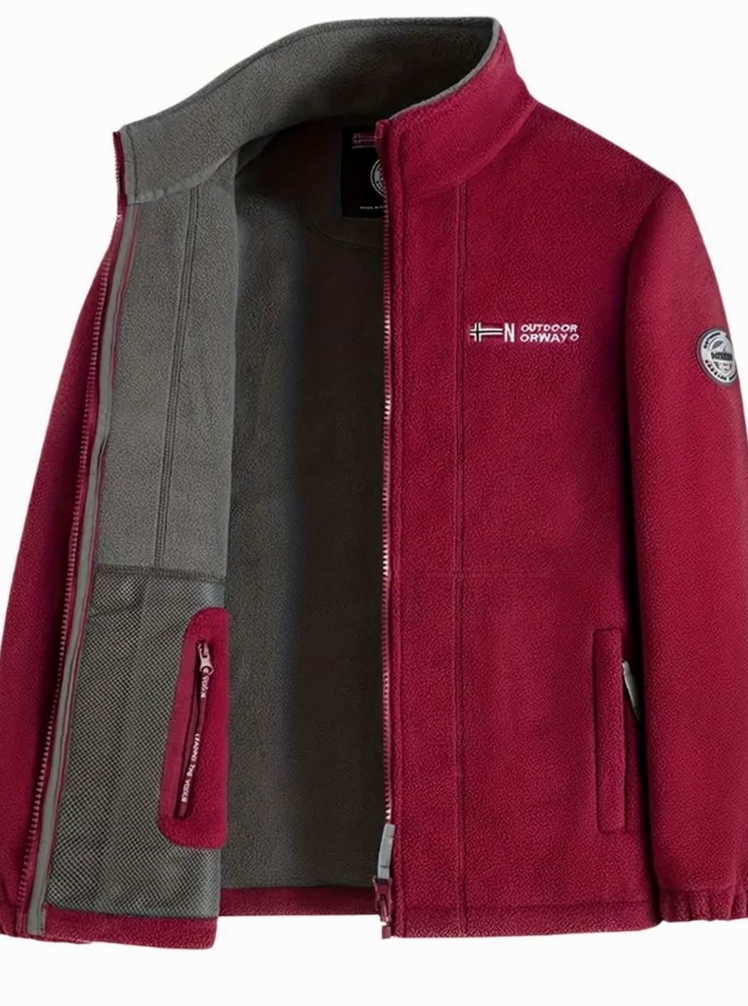 Veste Polaire Homme Zippée Col Montant - Outdoor