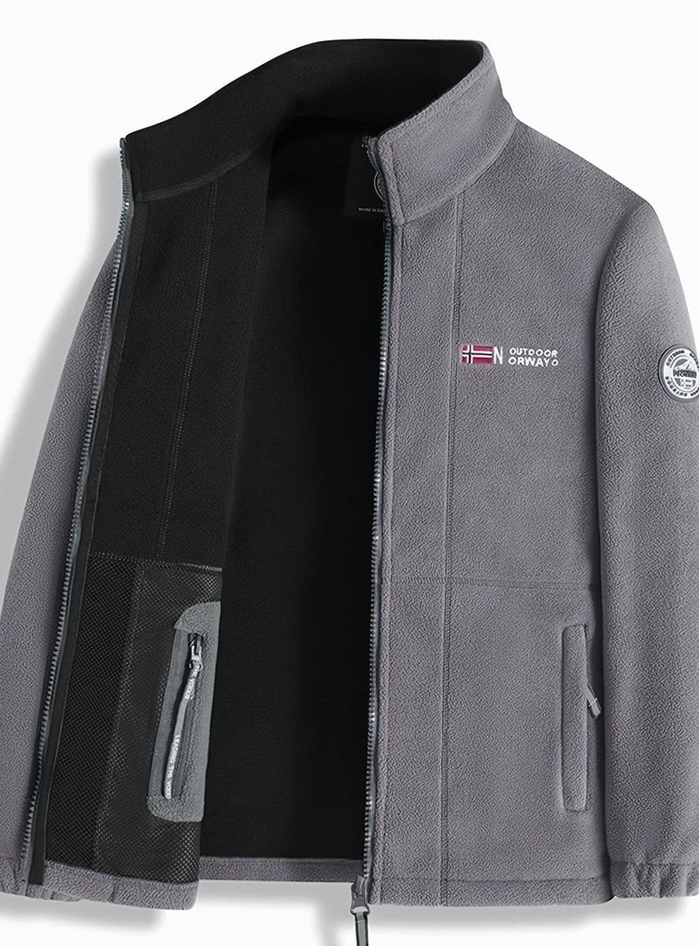 Veste Polaire Homme Zippée Col Montant - Outdoor