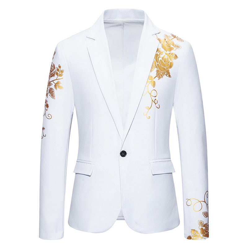 Blazer Homme Fleuri Coupe Ajustée - Veste Élégante