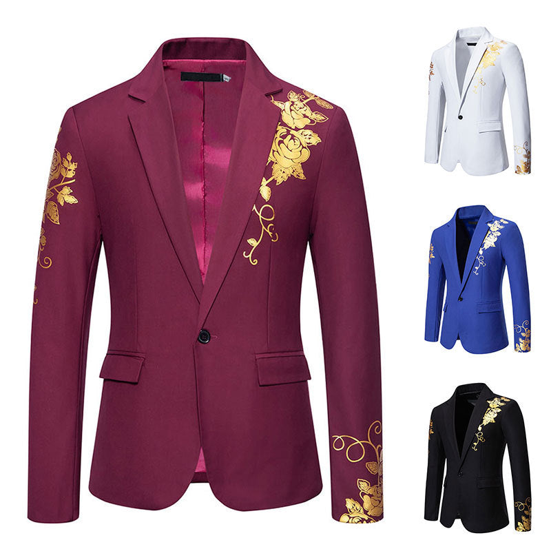 Blazer Homme Fleuri Coupe Ajustée - Veste Élégante