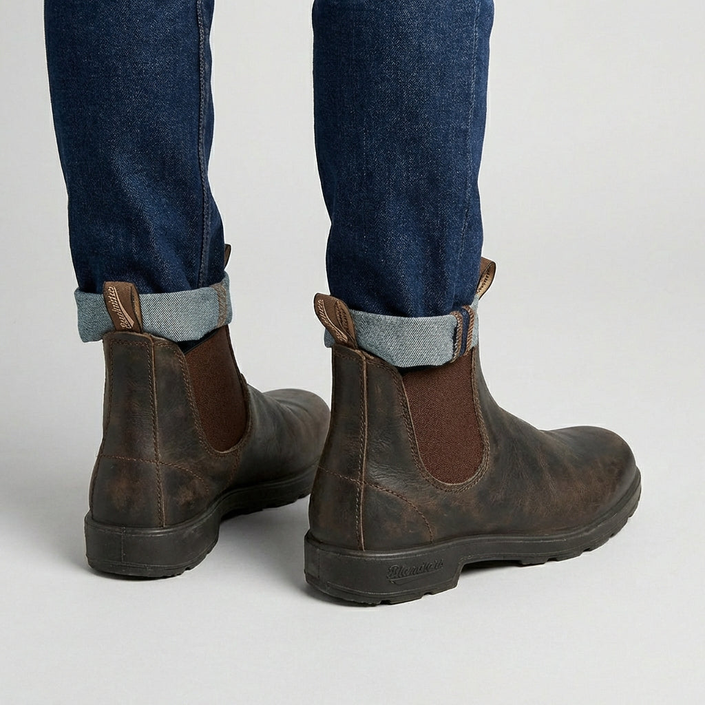 Bottines Homme Sans Lacets en Cuir Lisse