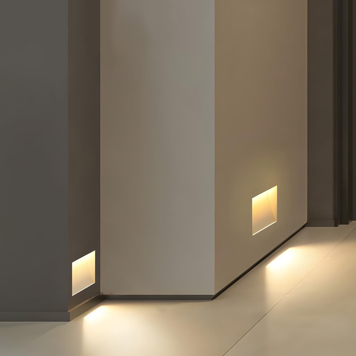 Minimalist LED Wall Sconce – White, Rectangular Design with Motion Sensor for the Hallway or Bedroom
