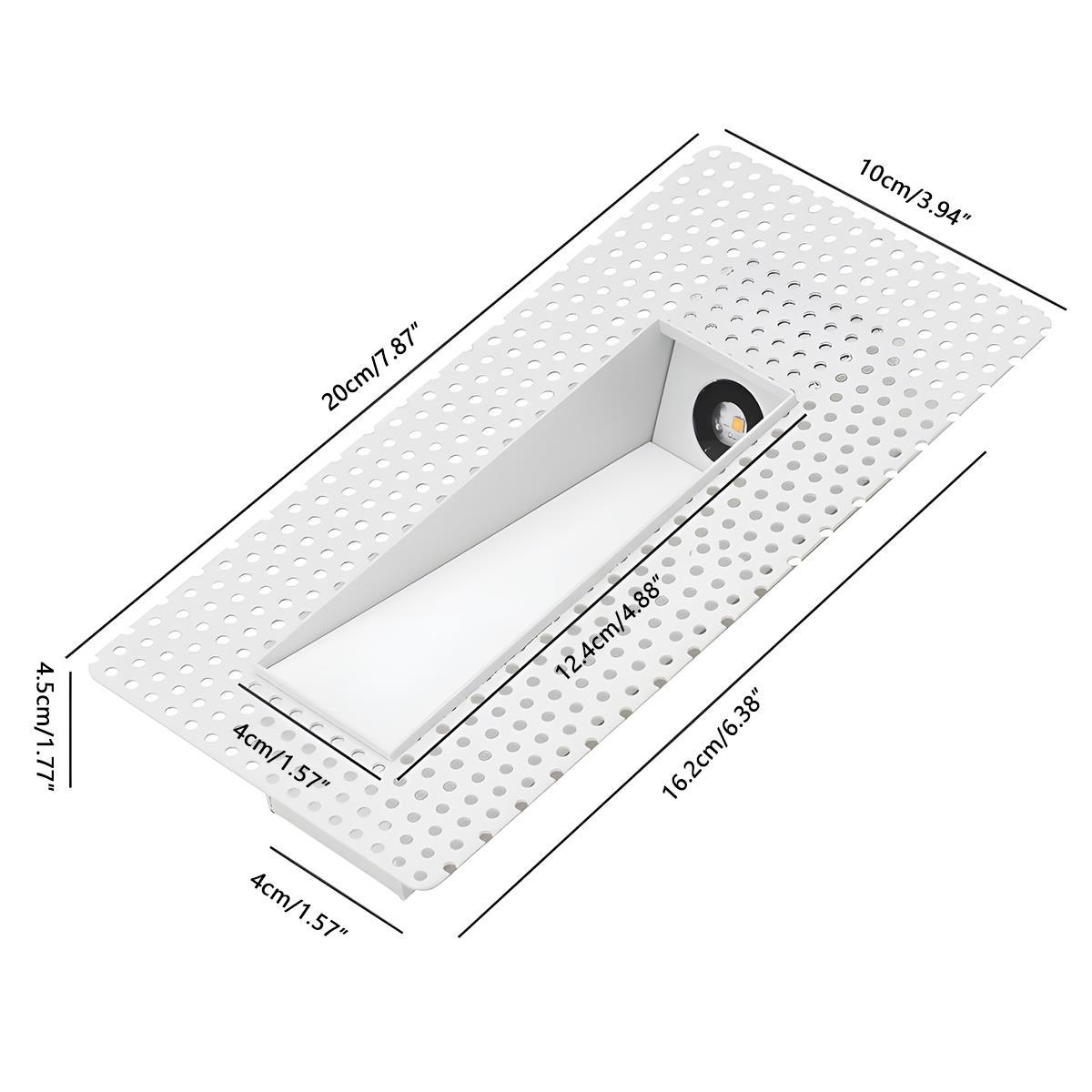 Minimalist LED Wall Sconce – White, Rectangular Design with Motion Sensor for the Hallway or Bedroom