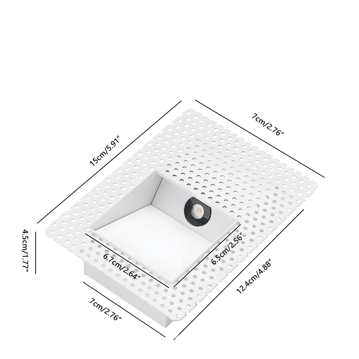 Minimalist LED Wall Sconce – White, Rectangular Design with Motion Sensor for the Hallway or Bedroom