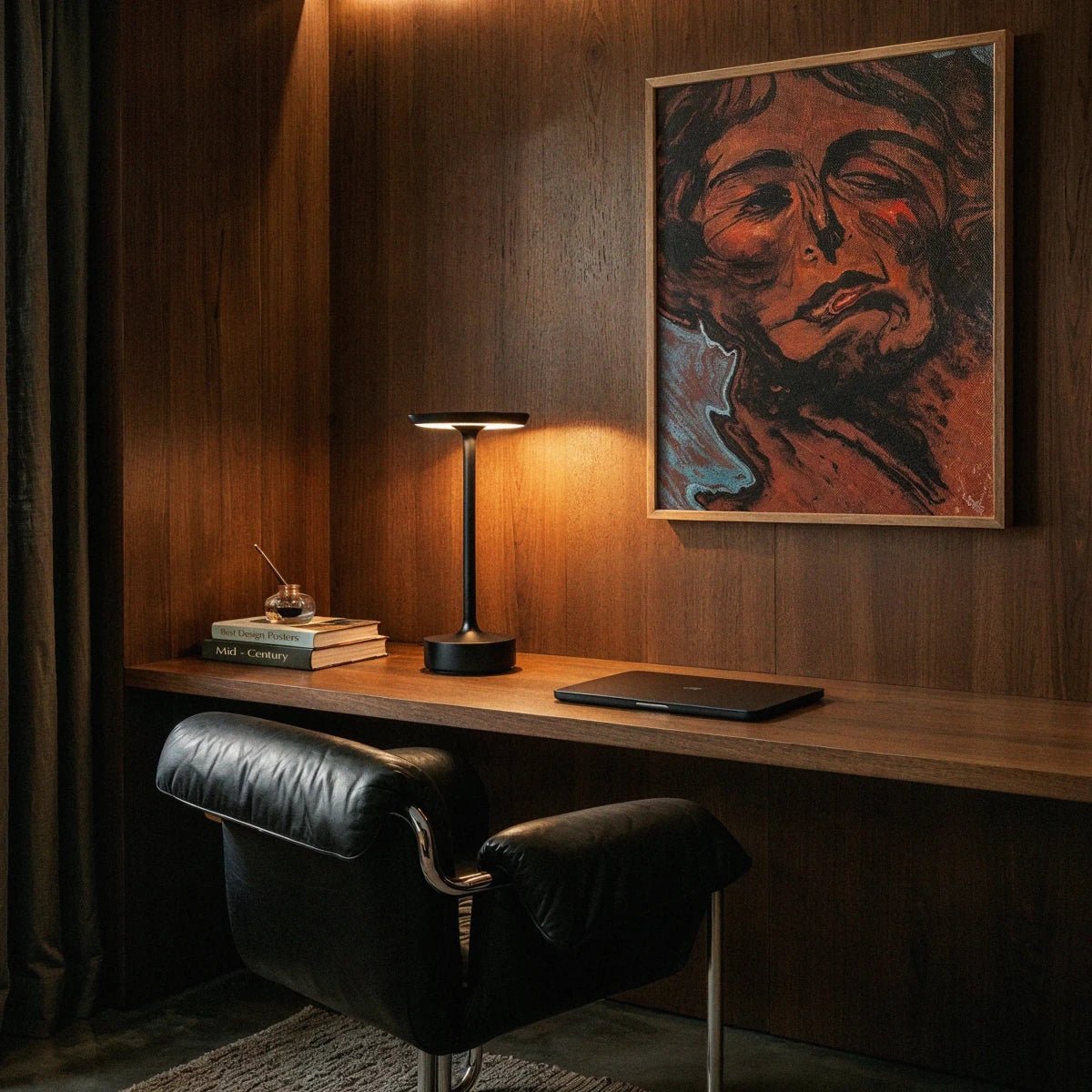 Modern Aluminum Table Lamp Flat Disc Head LED Lifestyle