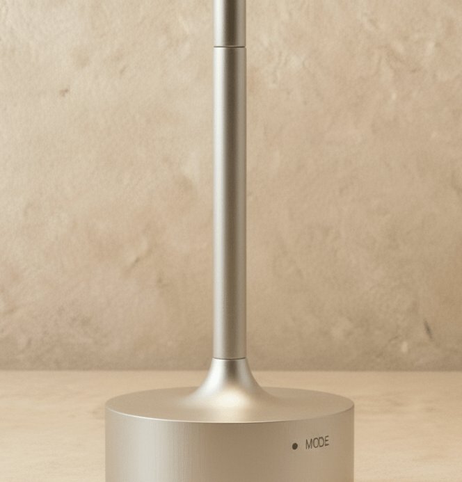 Modern Aluminum Table Lamp Flat Disc Head LED Side