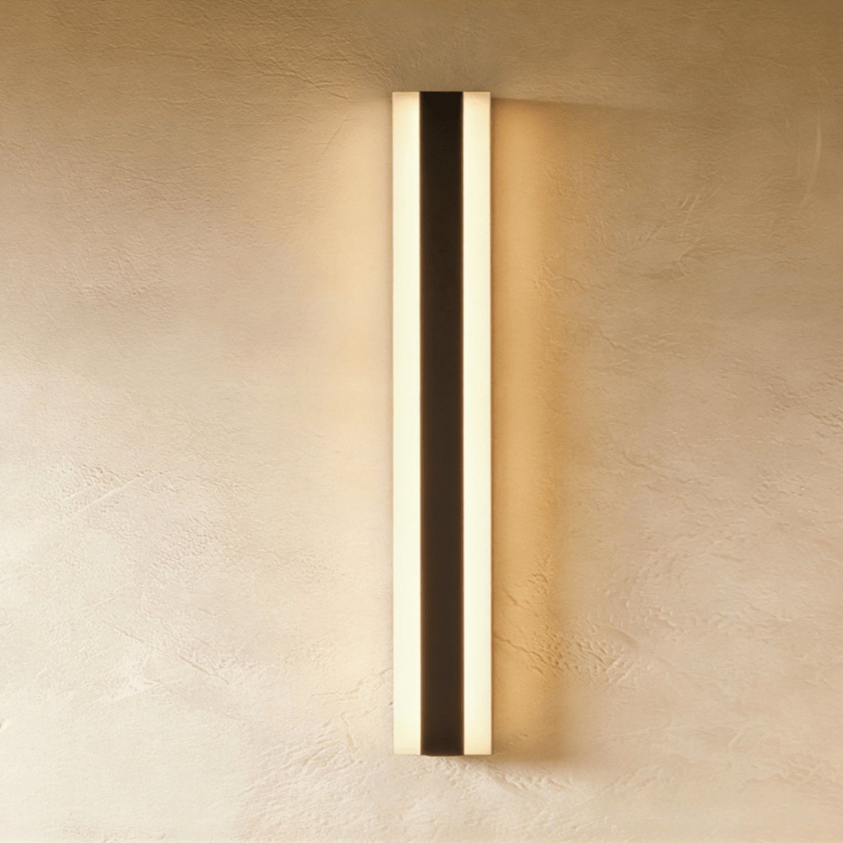 Modern Metal Outdoor Wall Lamp Dual Vertical Panels Hero