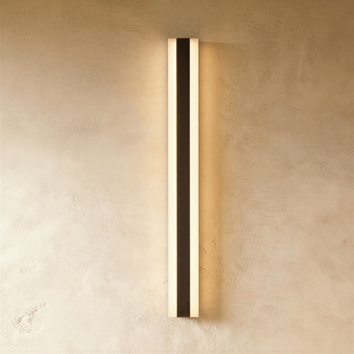 Modern Metal Outdoor Wall Lamp Dual Vertical Panels Side