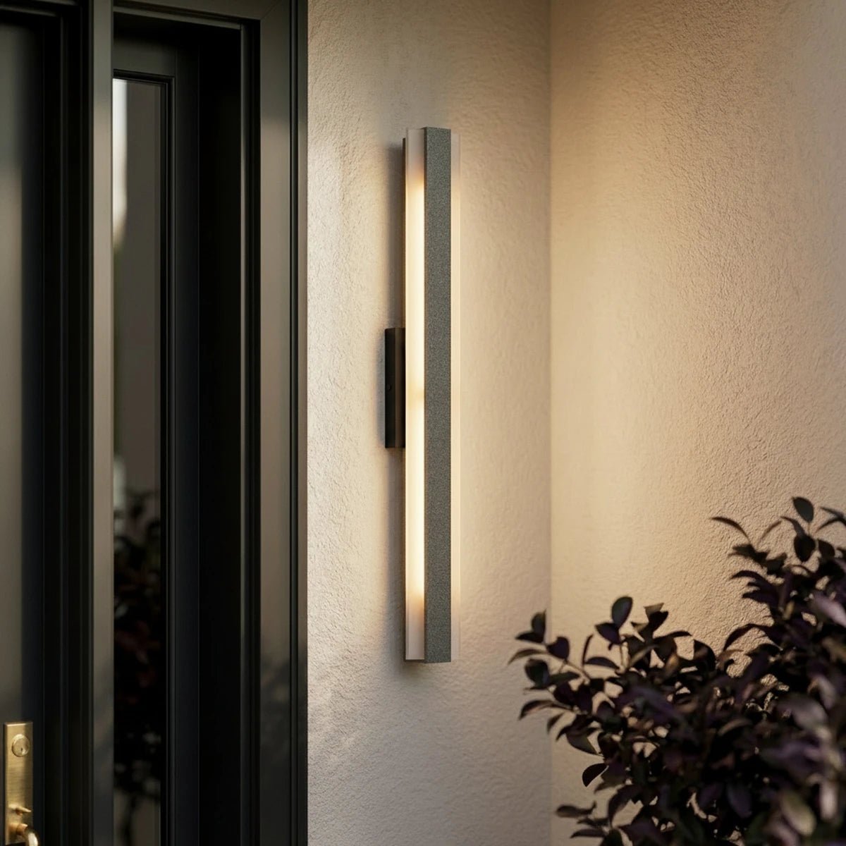 Modern Metal Outdoor Wall Lamp Dual Vertical Panels View 13