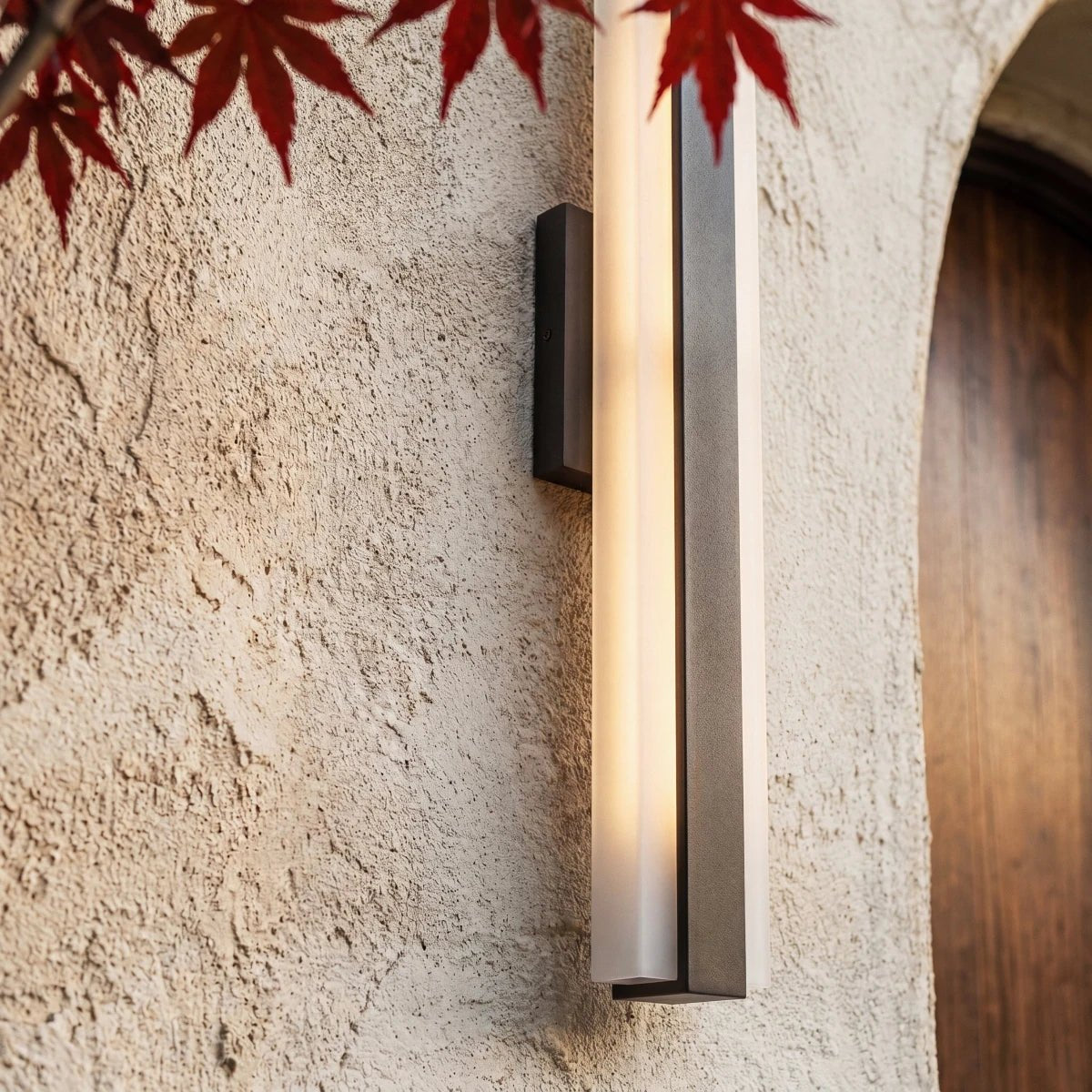 Modern Metal Outdoor Wall Lamp Dual Vertical Panels View 16