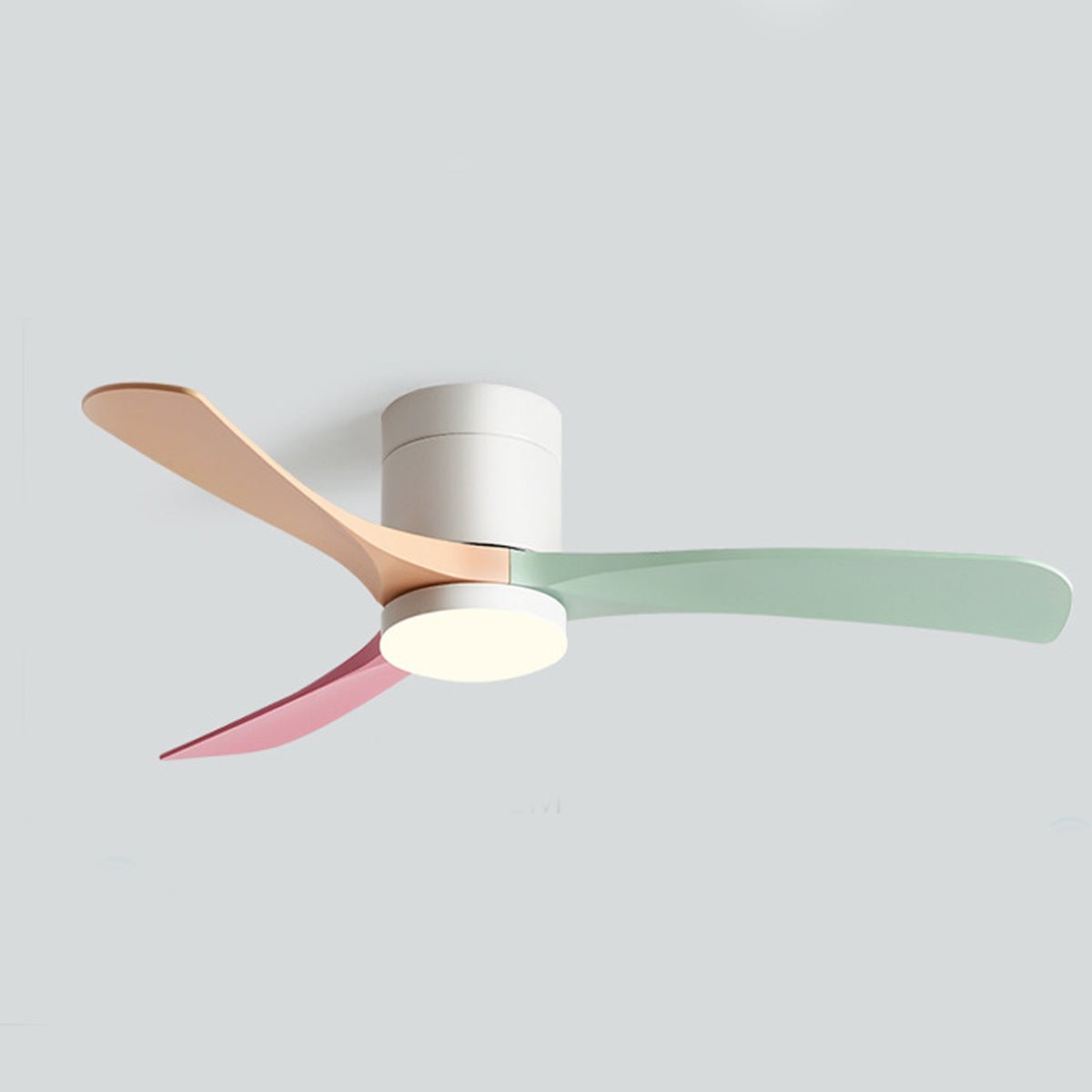 Modern Ceiling Fan with Light – Black and White, Minimalist Design for the Living Room or Bedroom
