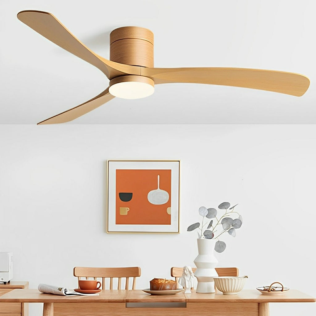 Modern Ceiling Fan with Light – Black and White, Minimalist Design for