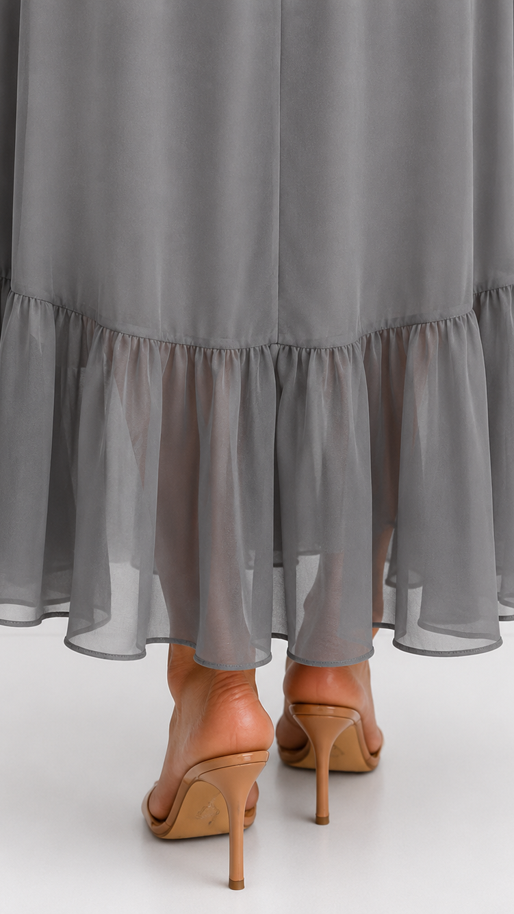 Robe Portefeuille Femme en Mousseline Fluide