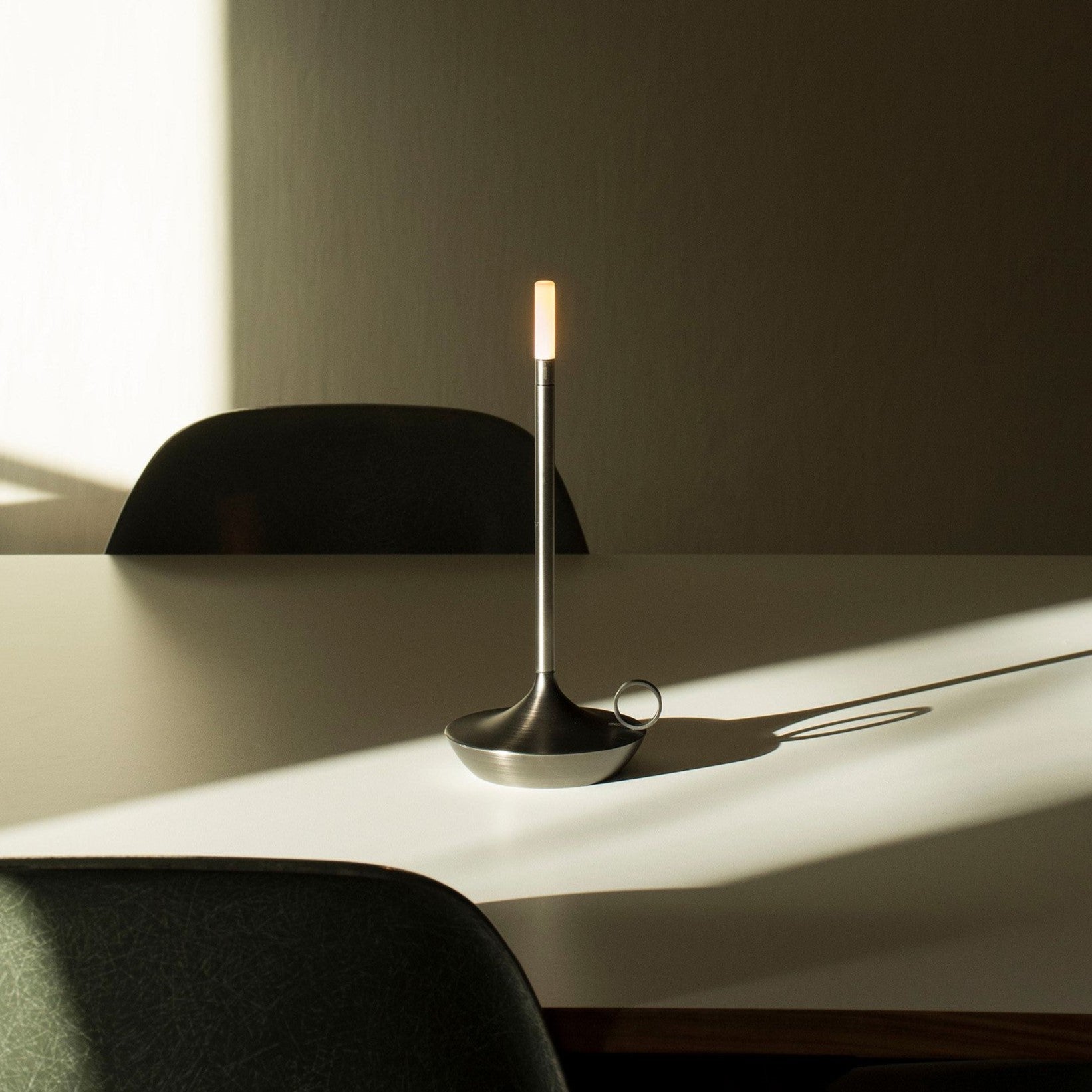 Dimmer Candle Holder – Brushed Aluminum, Scandinavian Design for Living Room or Dining Table Decor
