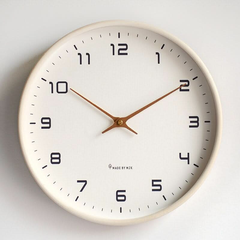 Reloj de pared de madera – Madera natural, diseño escandinavo para el salón o el dormitorio
