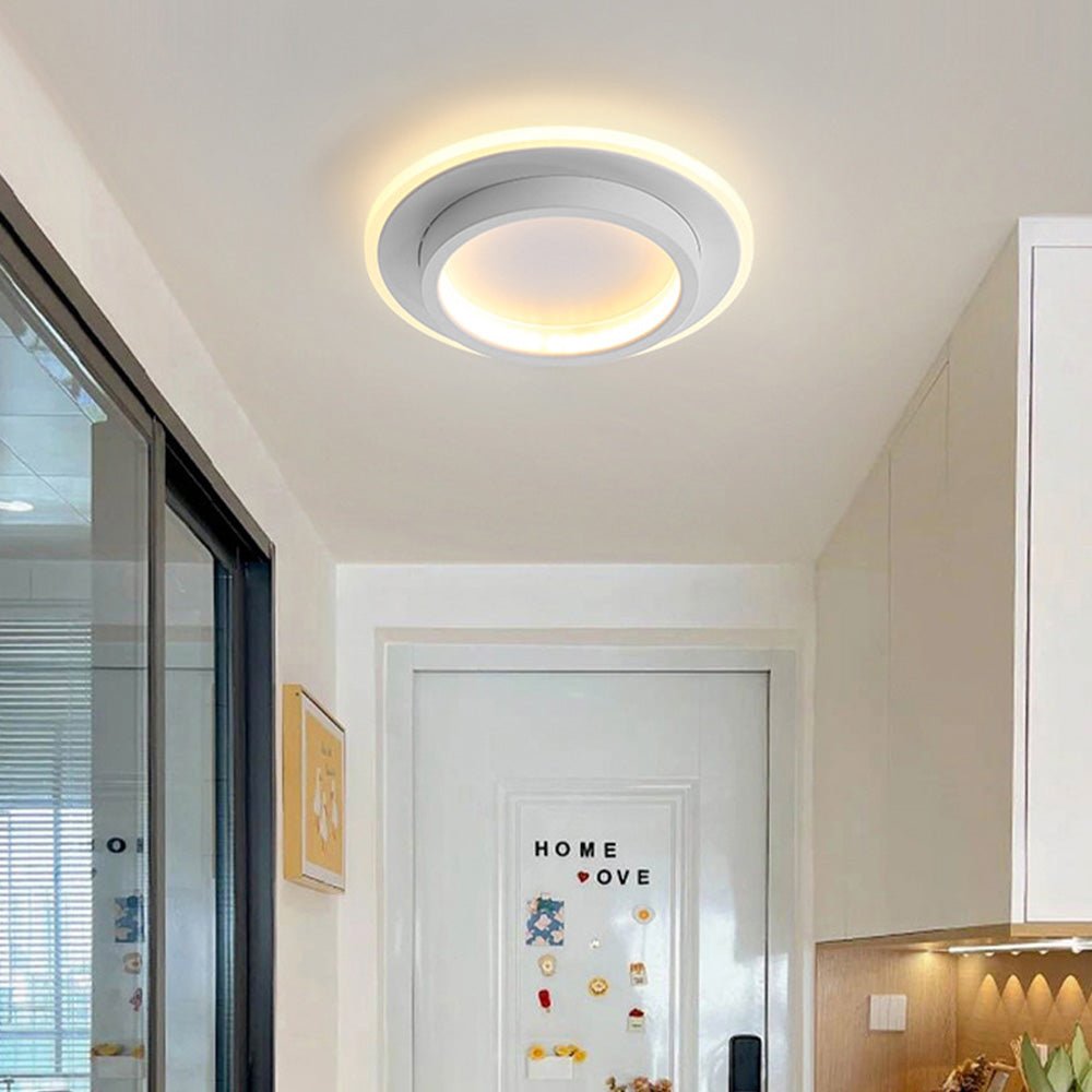 Nowoczesna Okrągła Metalowa Akrylowa Lampa Sufitowa LED do Korytarza View 19