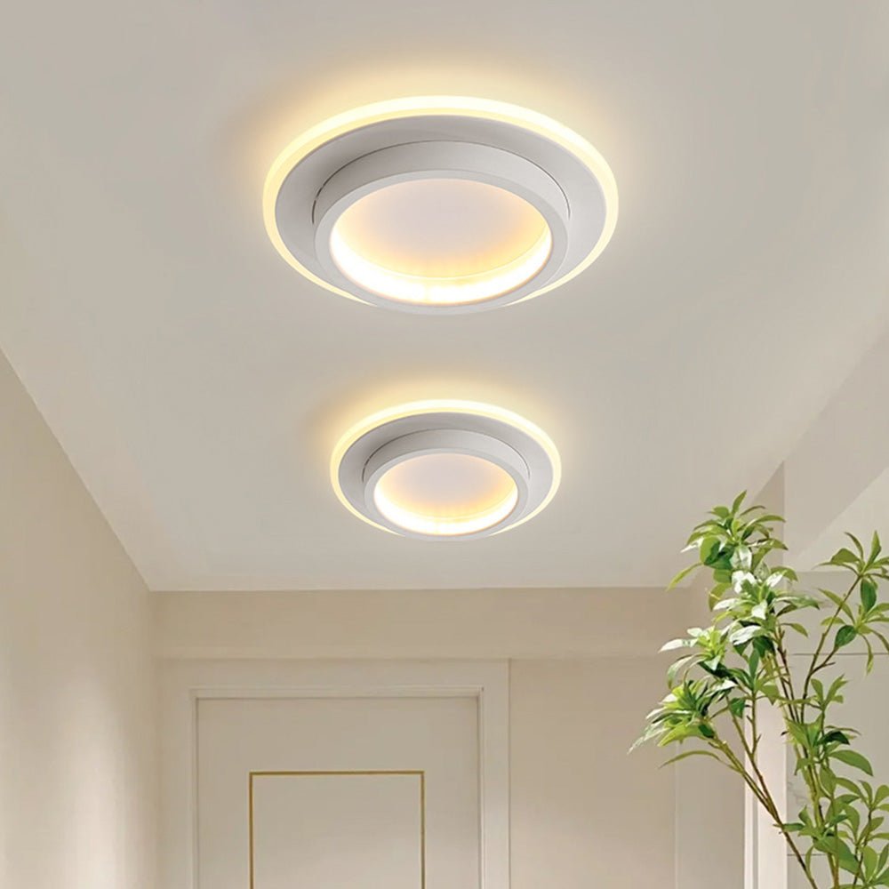 Nowoczesna Okrągła Metalowa Akrylowa Lampa Sufitowa LED do Korytarza View 20
