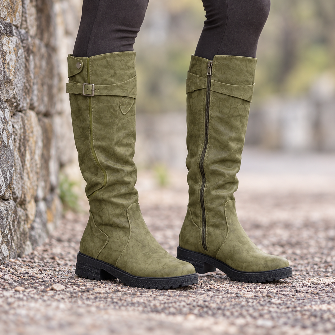 Bottes Orthopédiques Femme en Cuir à Soutien de la Voûte Plantaire