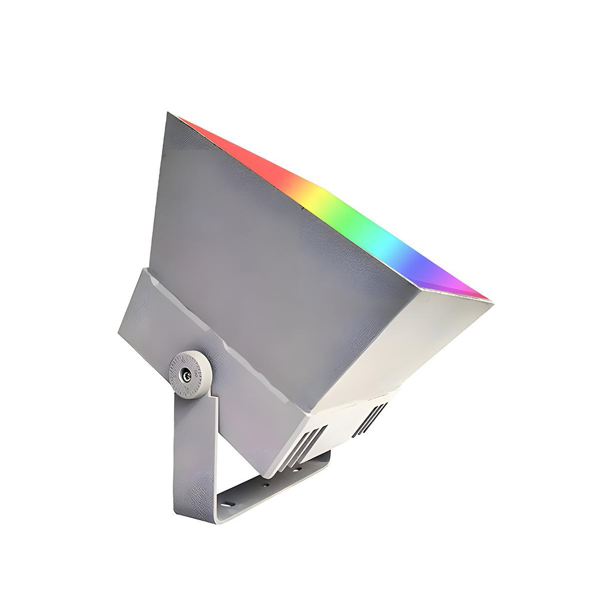 Outdoor LED Floodlight – Gray, Waterproof RGB Garden Lighting for Patios or Gardens