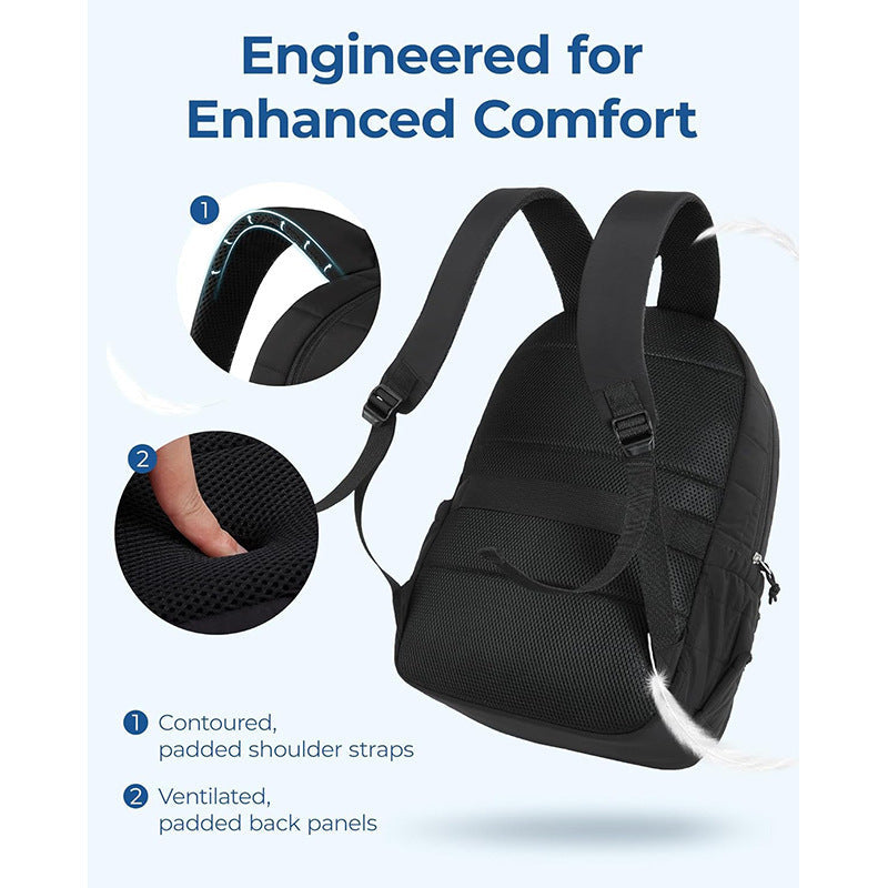 Sac à Dos pour Ordinateur Portable Matelassé, Multi-Compartiments