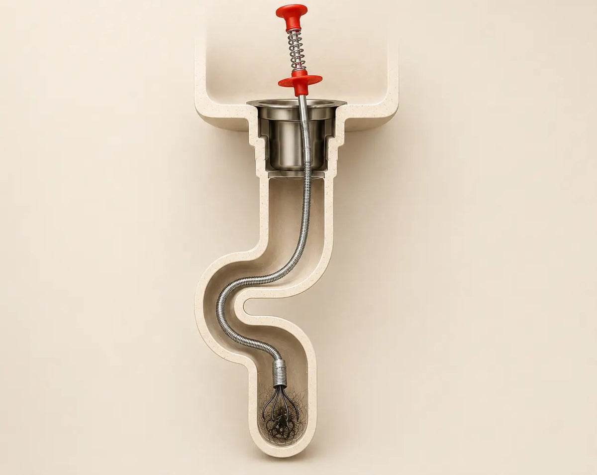 Récupérateur de Canalisation Flexible à Griffe 4 Crochets