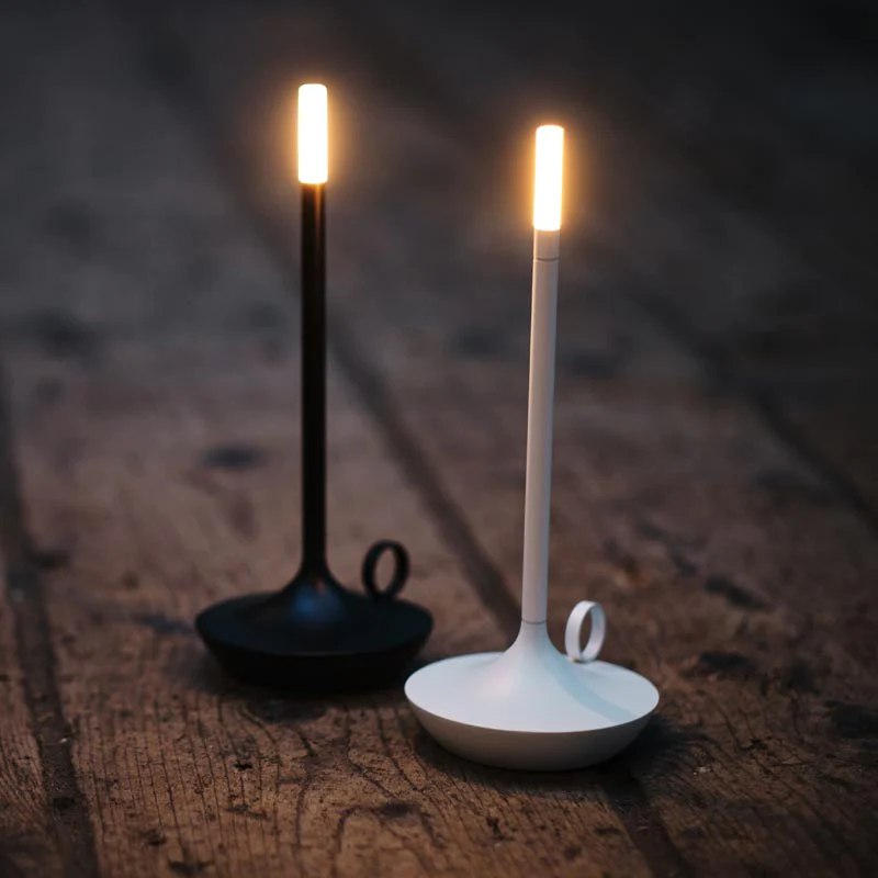 Dimmer Candle Holder – Brushed Aluminum, Scandinavian Design for Living Room or Dining Table Decor